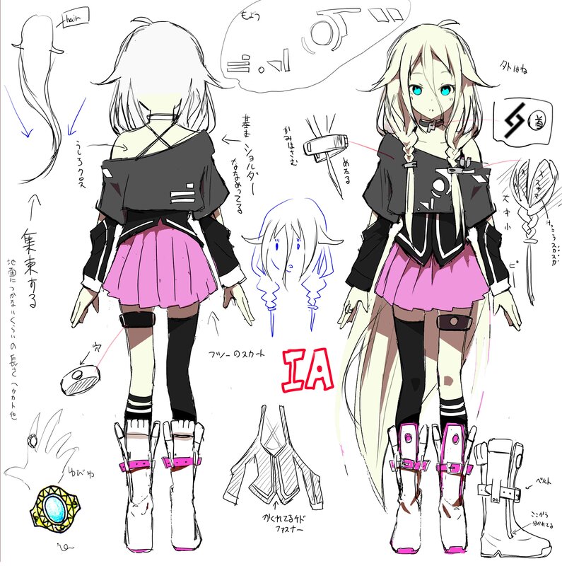 character design sheet for IA