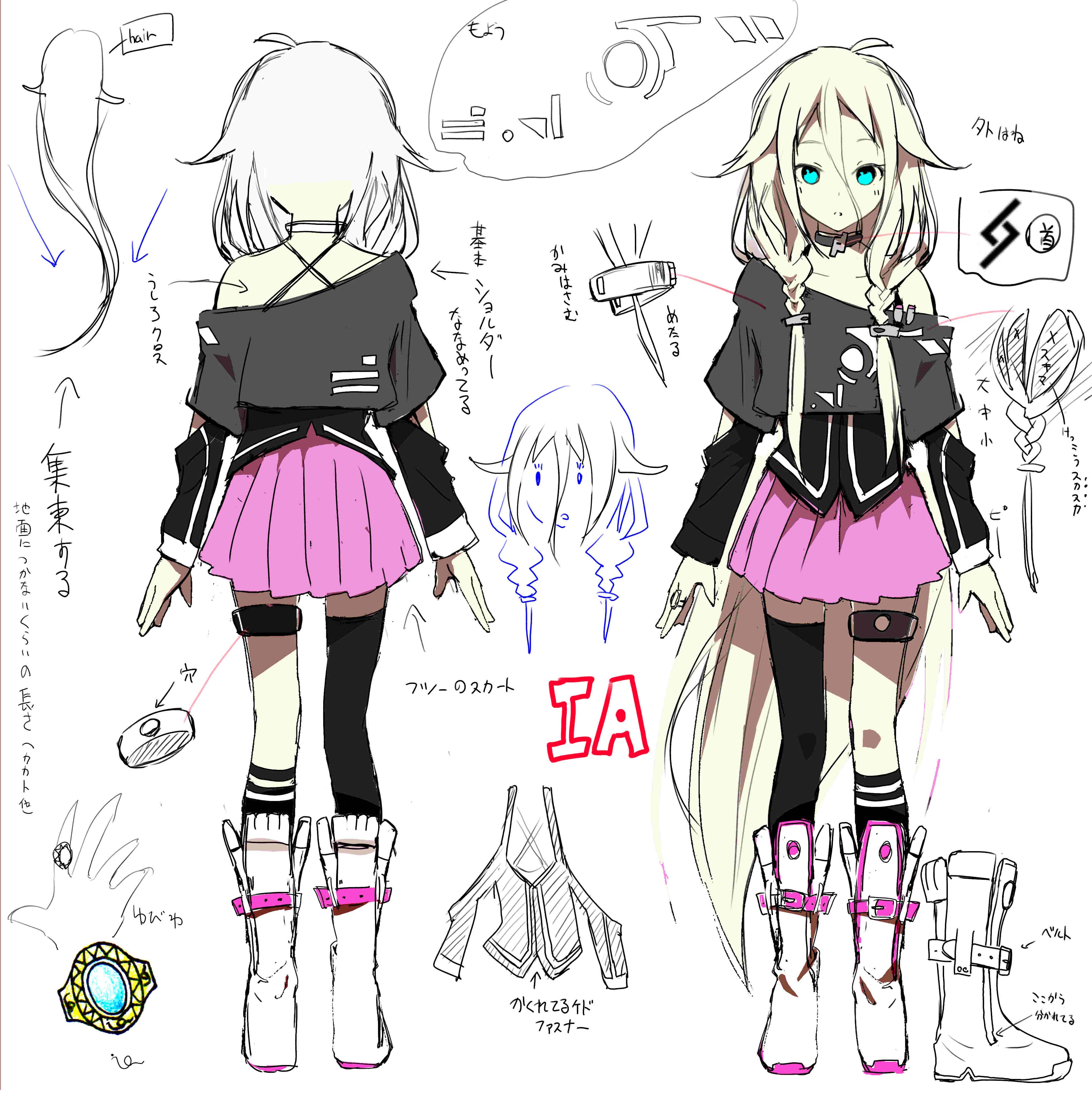 character design sheet for IA