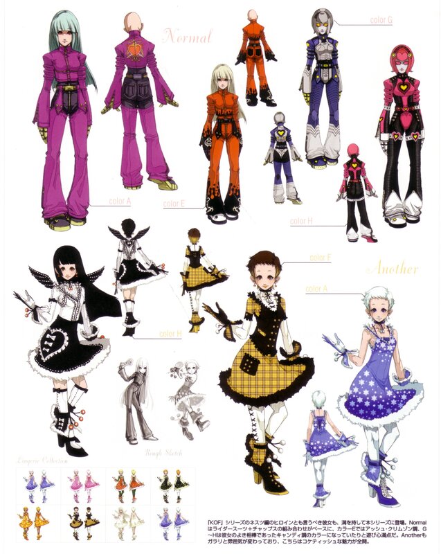 Character design sheet for KOF series