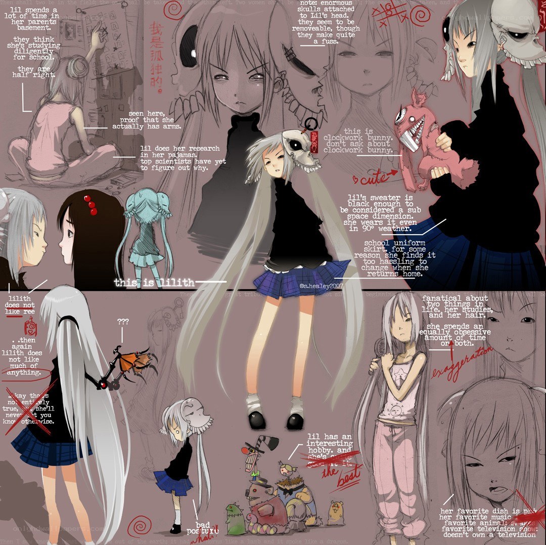 Character design sheet for Lilith