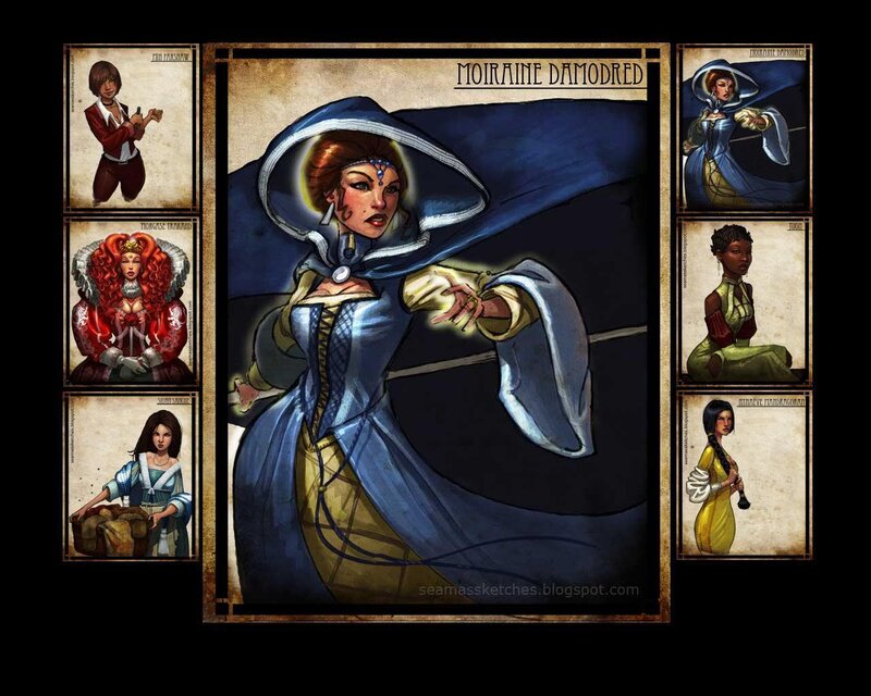 Character design sheet for Moiraine Damodred