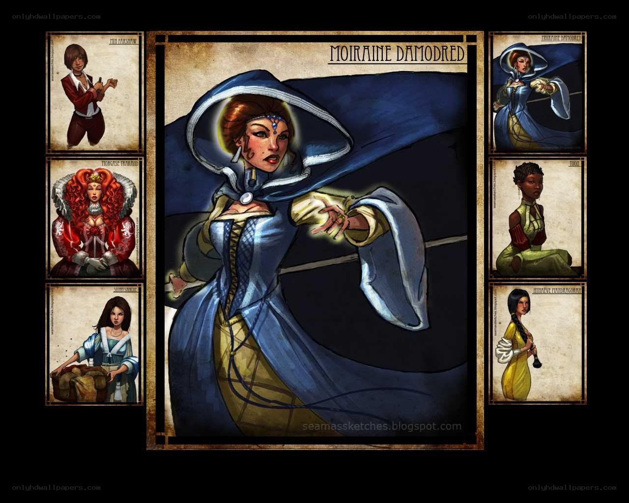 Character design sheet for Moiraine Damodred