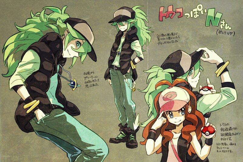 Character design sheet for N
