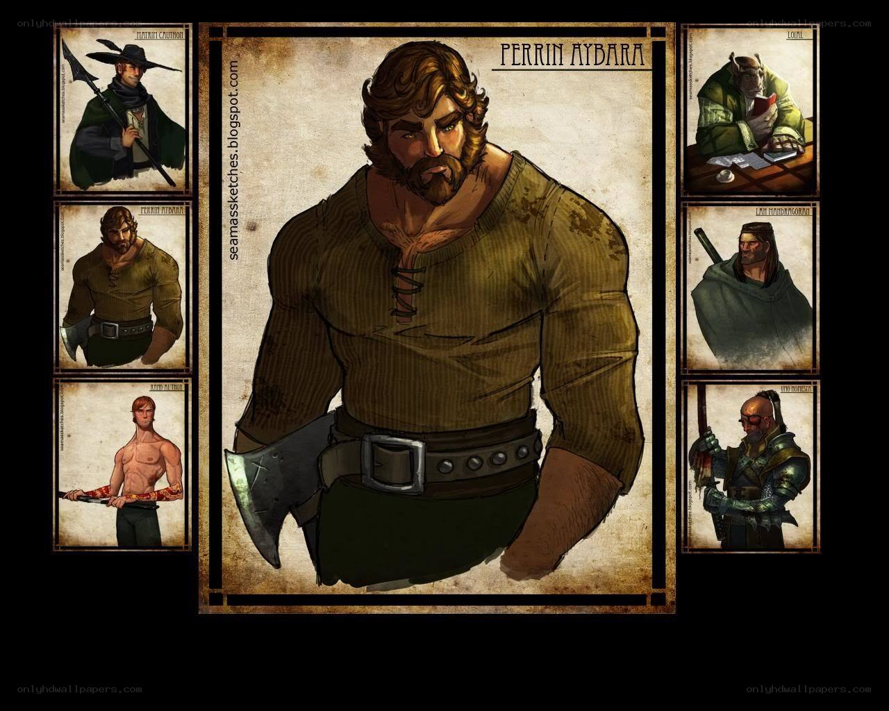 Character design sheet for Perrin Aybara