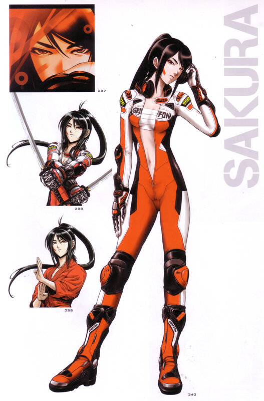 Character design sheet for Sakura