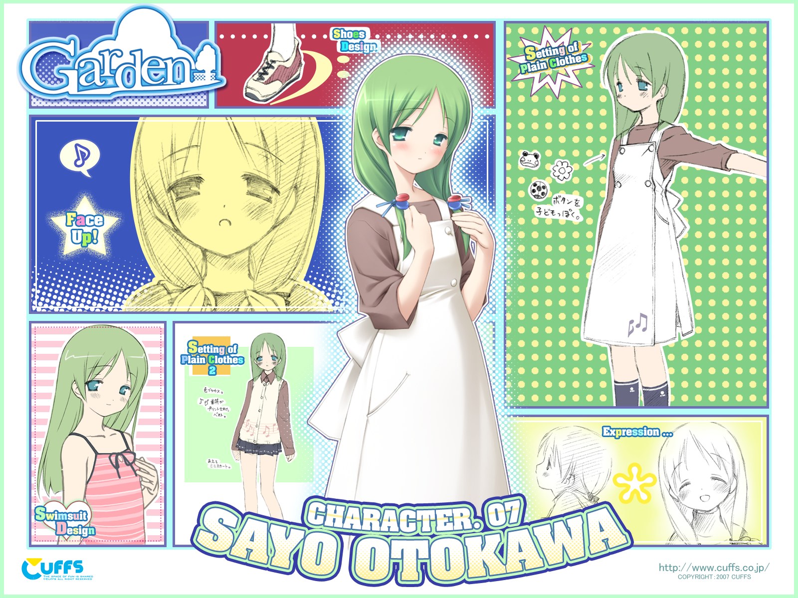 Character design sheet for Sayo Otokawa