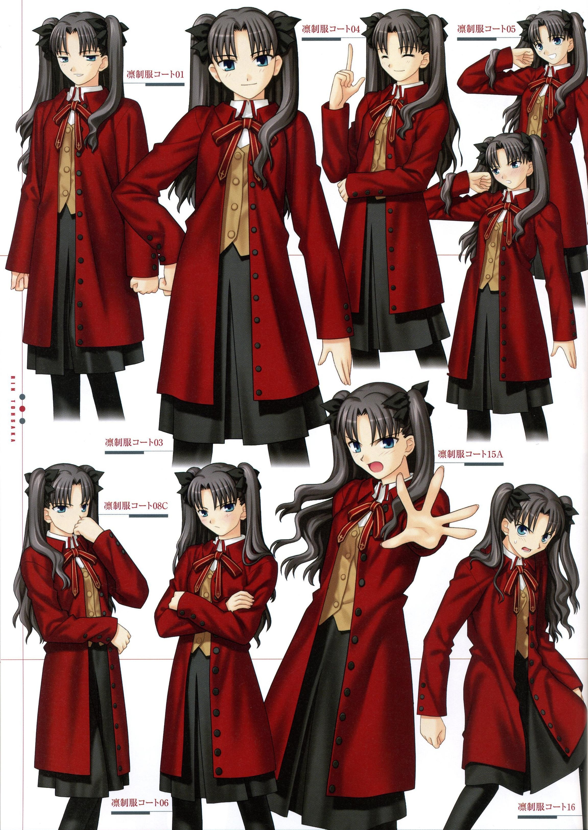 character design sheet for school uniform