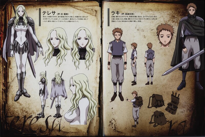 Character design sheet for Teresa and Raki