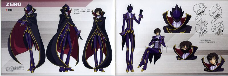 Character design sheet for Zero