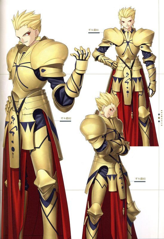 Character design sheet of a knight