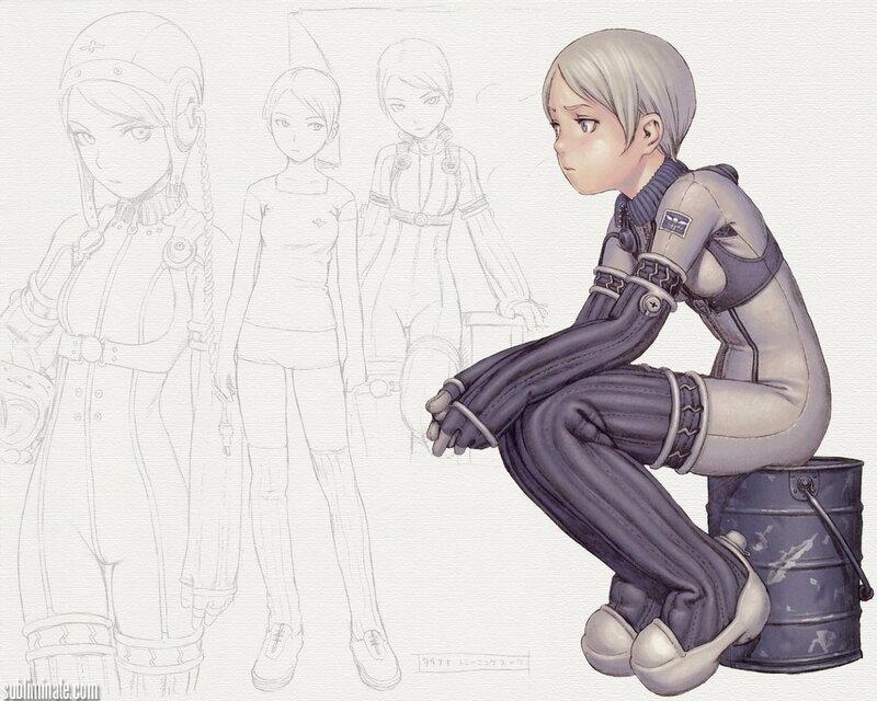 character design sketch with concept art