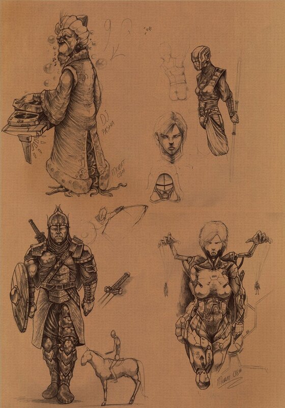 Character design sketches
