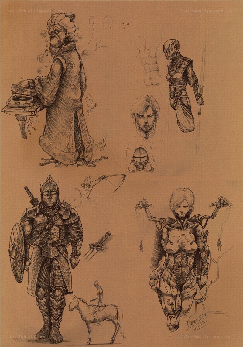 Character design sketches