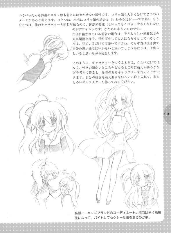 Character design sketches and notes