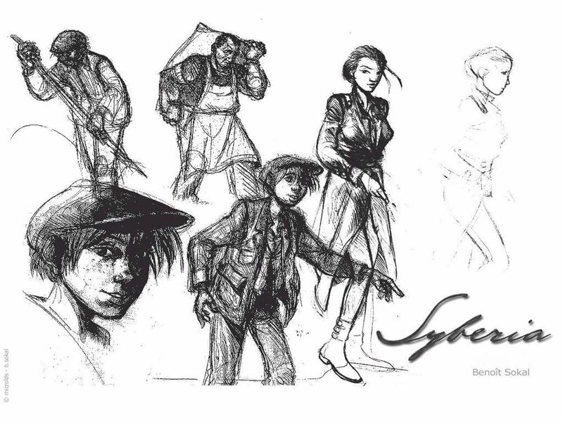 Character Design Sketches — Black, Dramatic