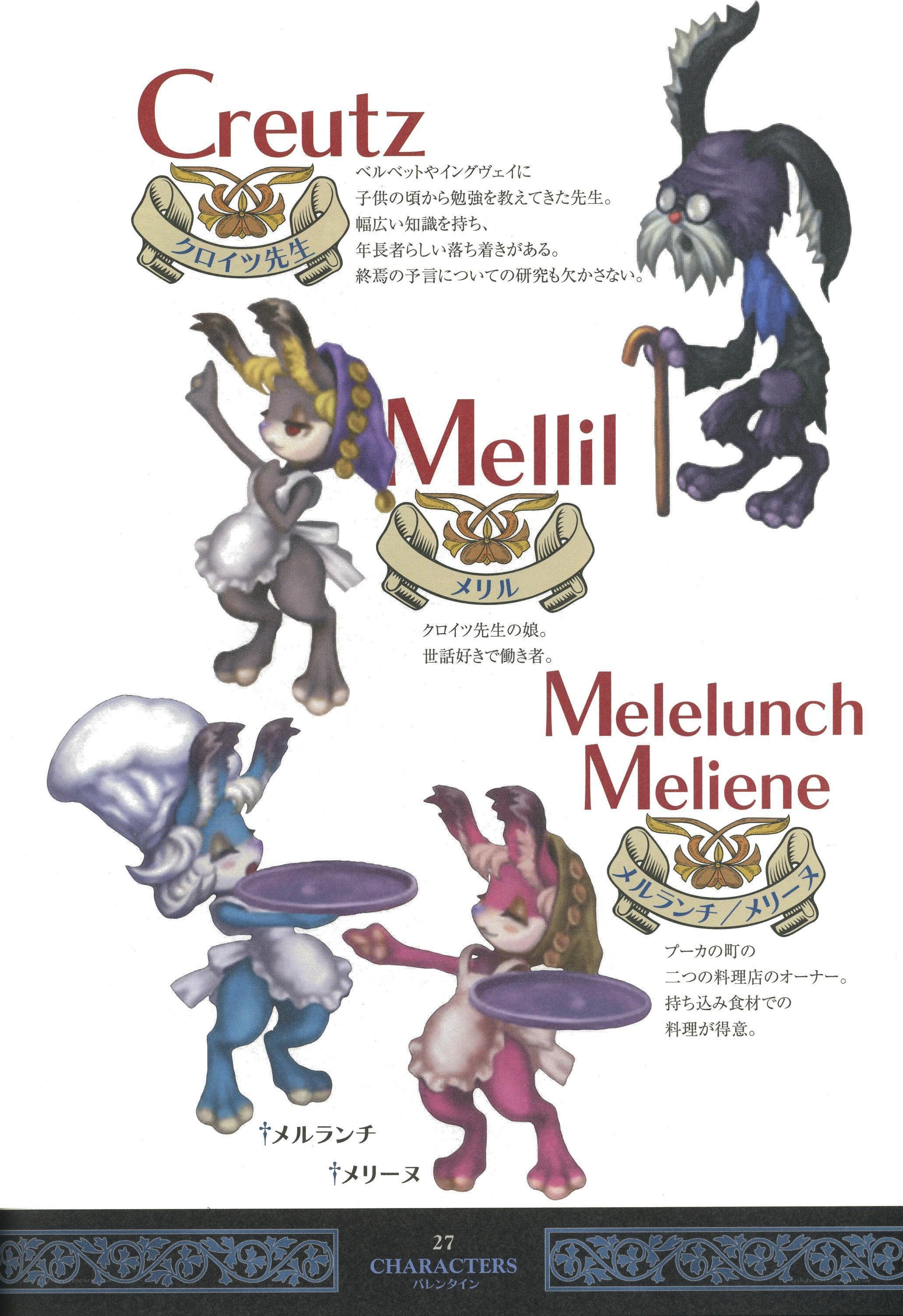 Character designs from a fantasy game