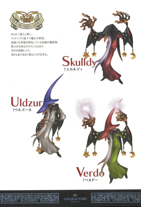Character designs from a fantasy game