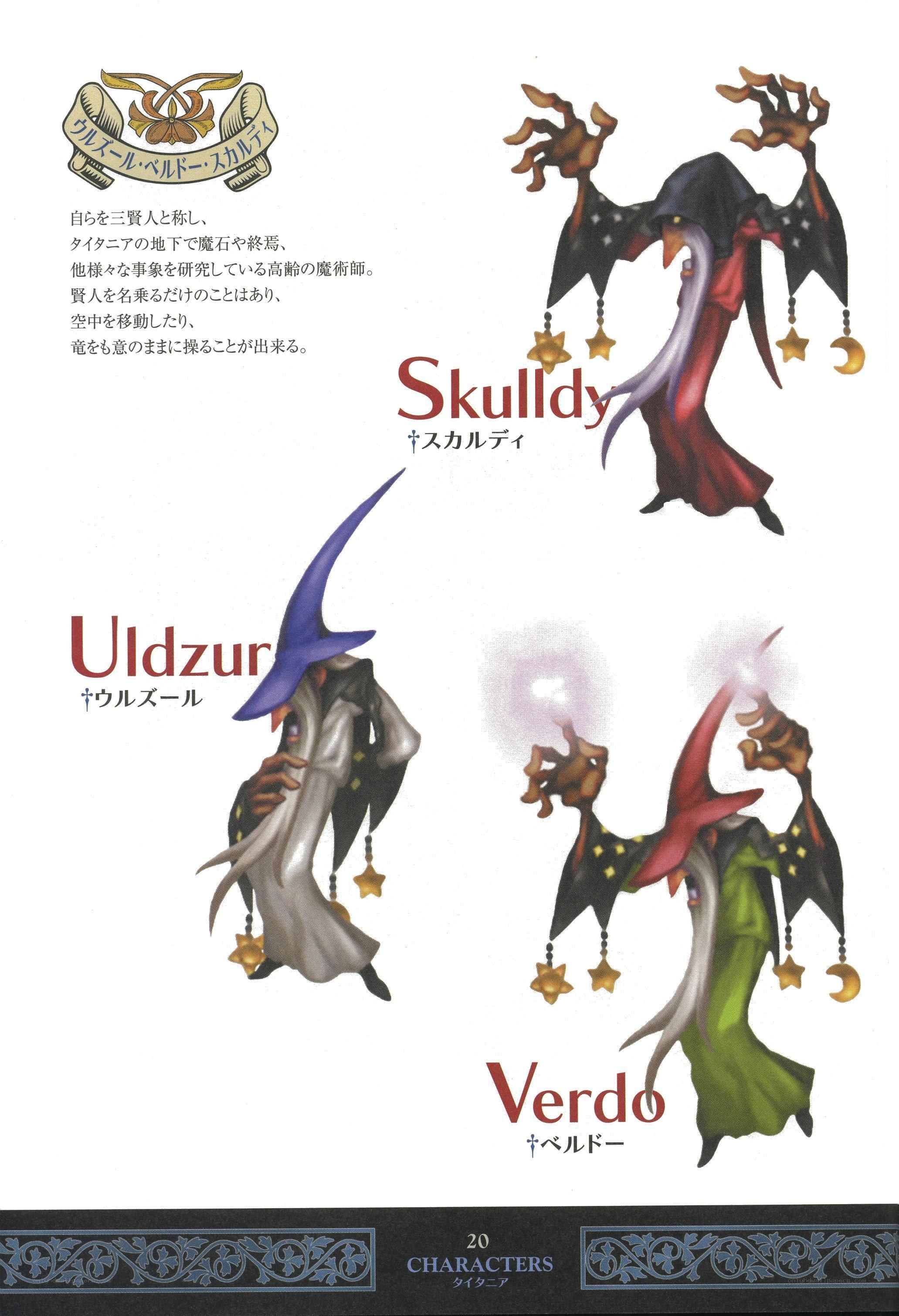 Character designs from a fantasy game