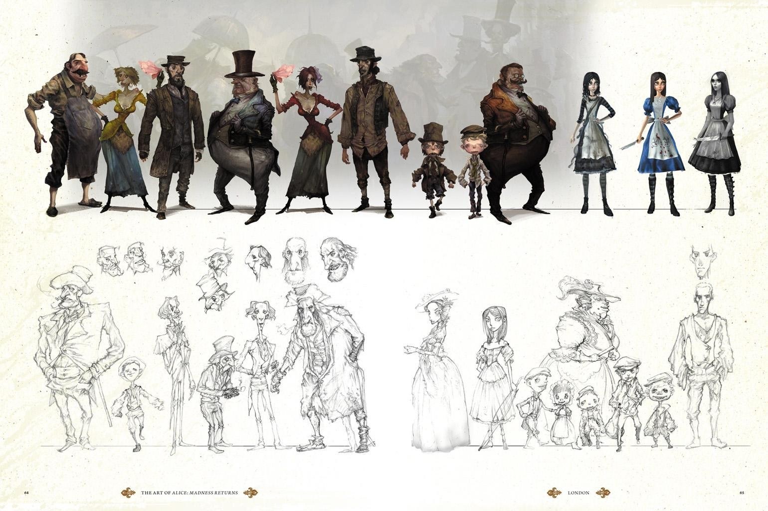 Character designs from Alice: Madness Returns