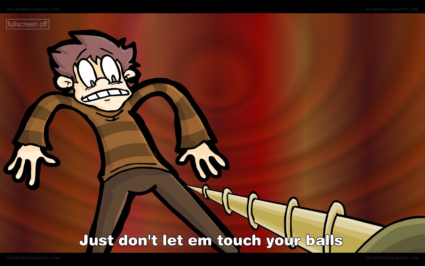 character dodging a weapon