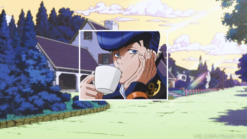 Character Drinking Coffee