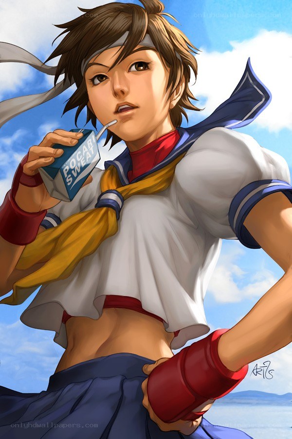 character drinking from a carton