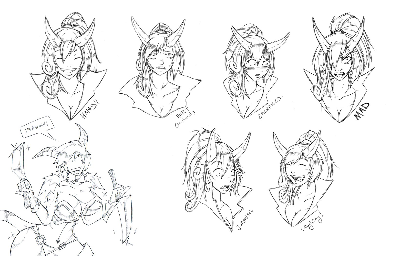 Character expression study