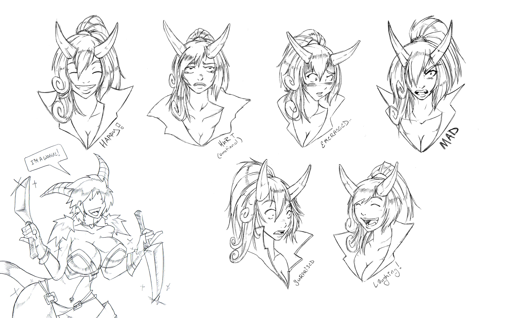 Character expression study