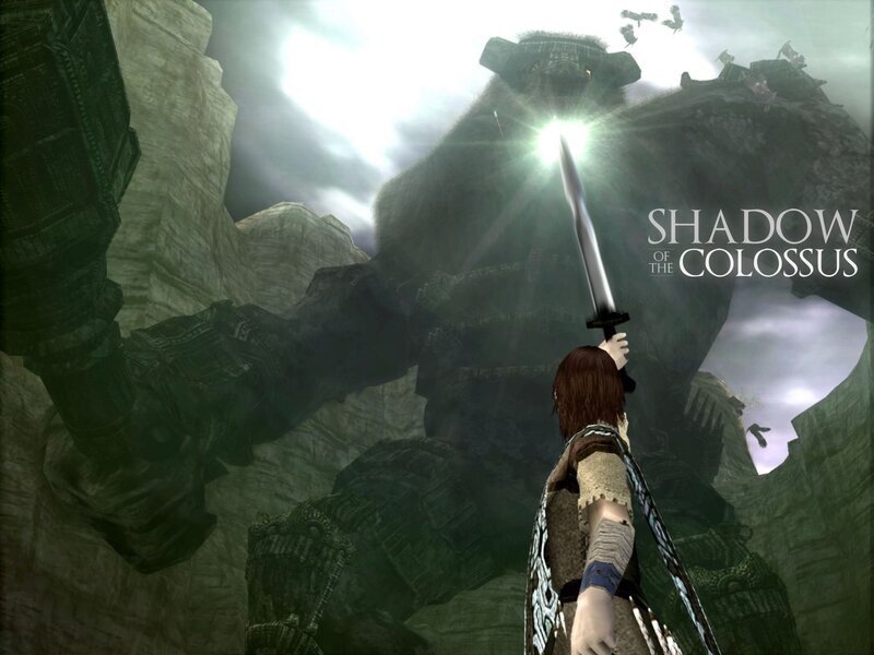 Character Facing Giant Colossus