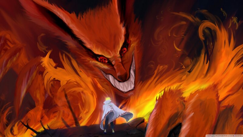 Character Facing Giant Fox — Orange