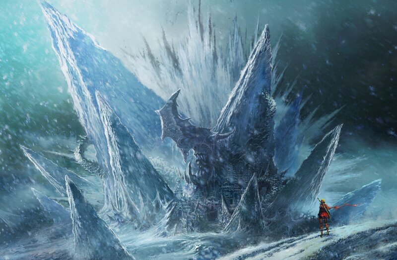 Character Facing Ice Monster