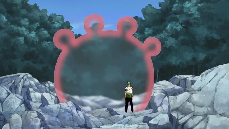 character facing large portal