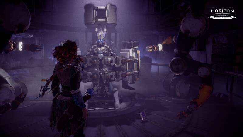 Character Facing Robot — Purple