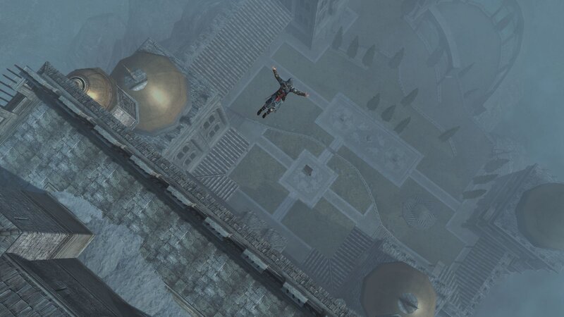 Character Falling from Building — Gray