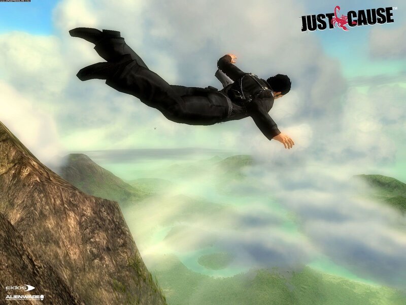 character falling from cliff
