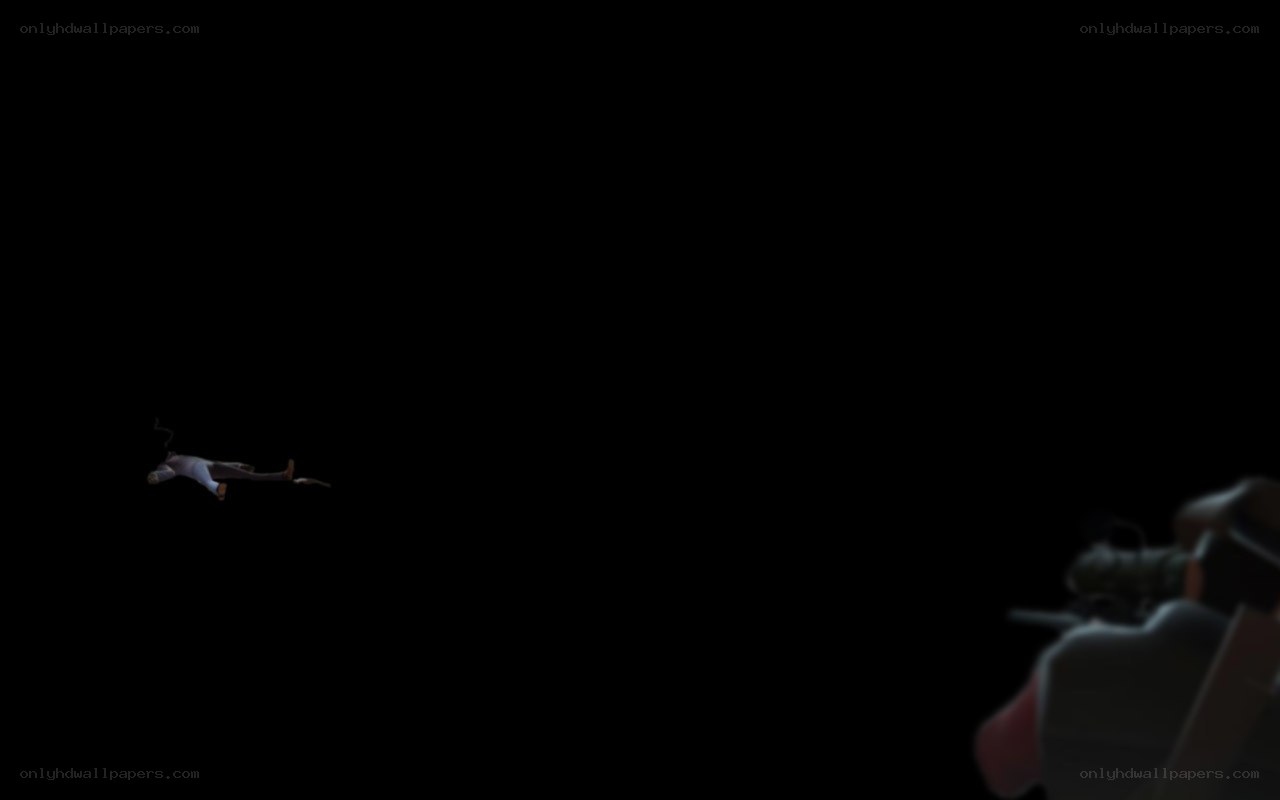 Character falling in dark space