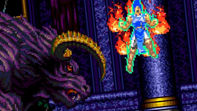 Character Fighting Dragon — Purple