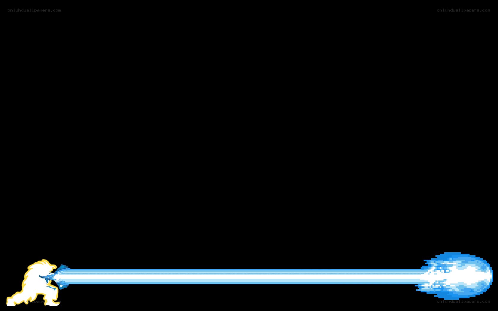 character firing energy beam