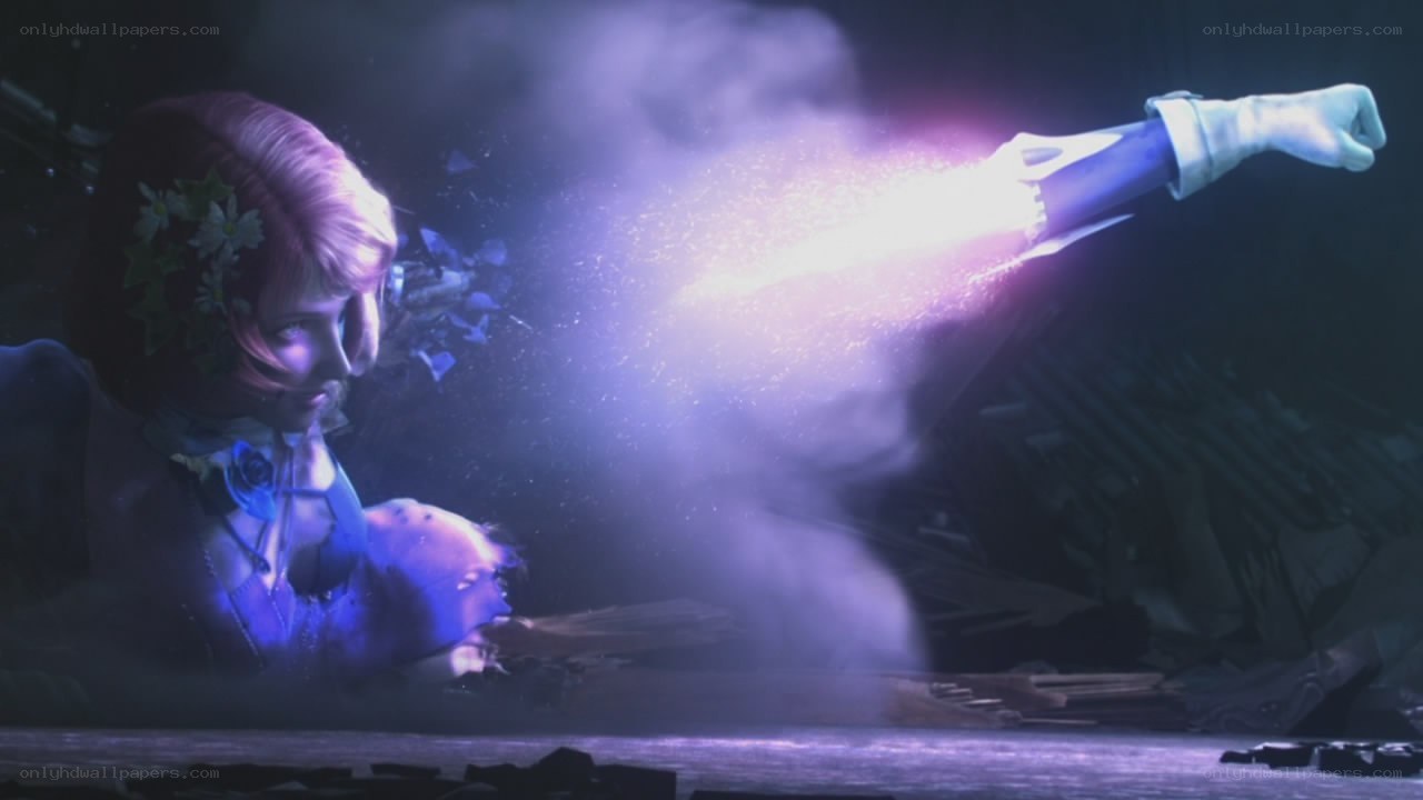 character firing energy blast