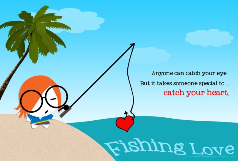 Character Fishing on Beach