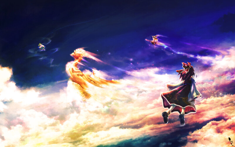Character Flying in Sky