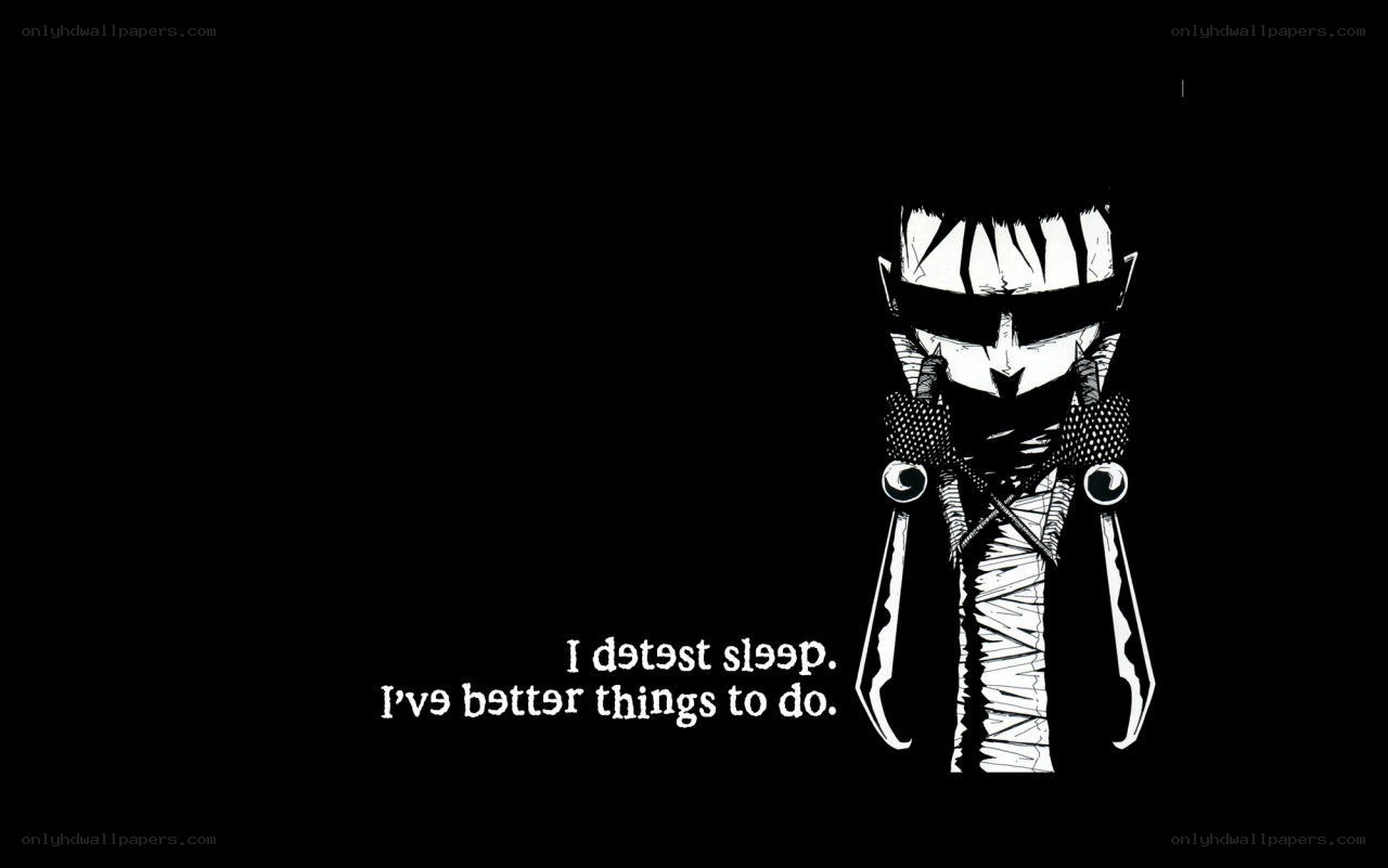 character hates sleep