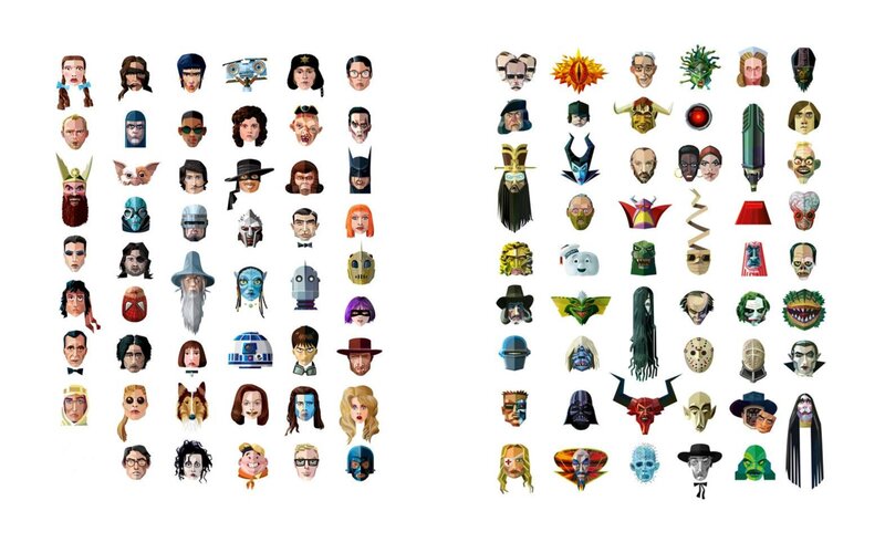 Character head icons collection