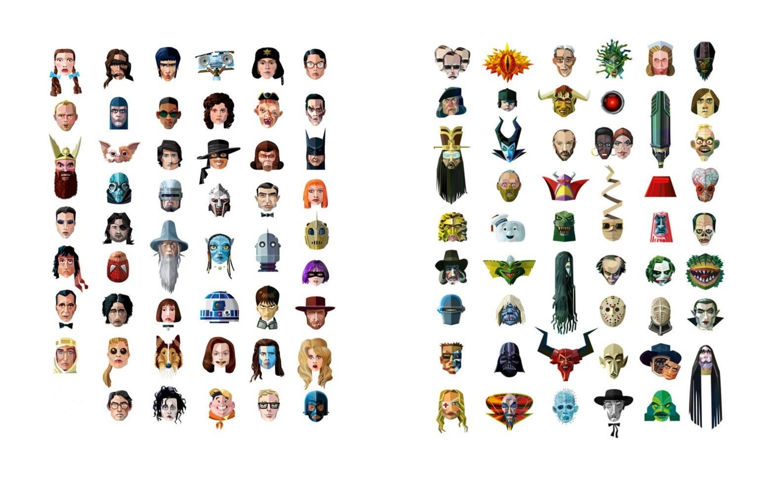 Character head icons collection