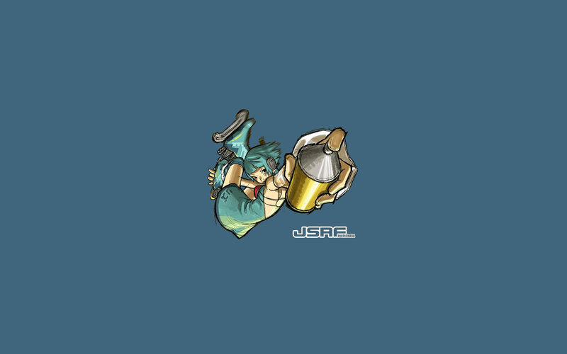 character holding a can
