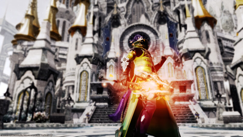 Character Holding a Glowing Weapon