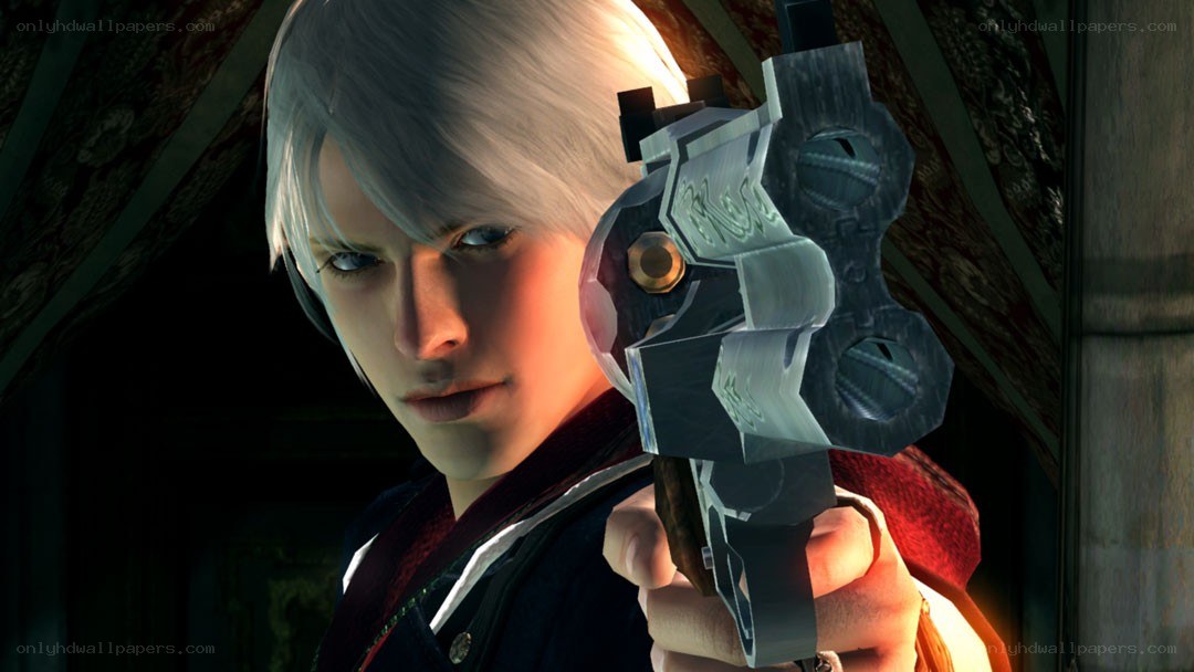 character holding a gun