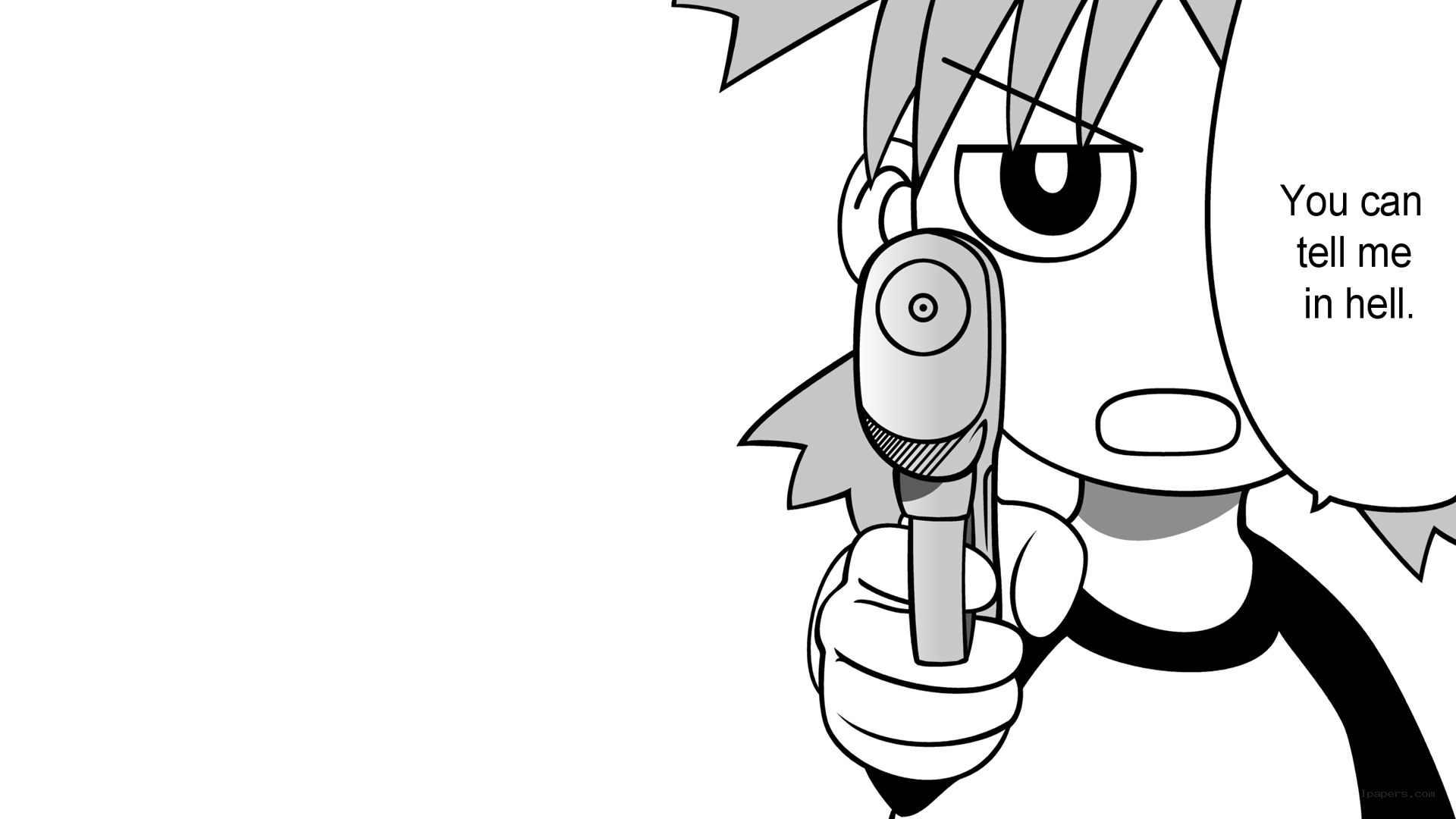 character holding a gun