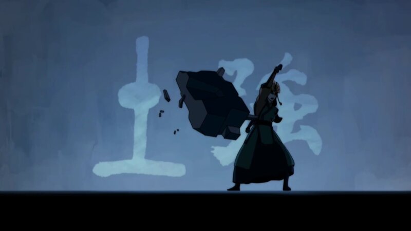 Character Holding a Large Hammer