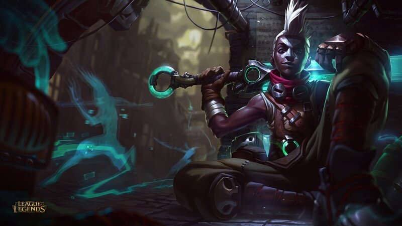 Character Holding a Staff — Green, Dramatic